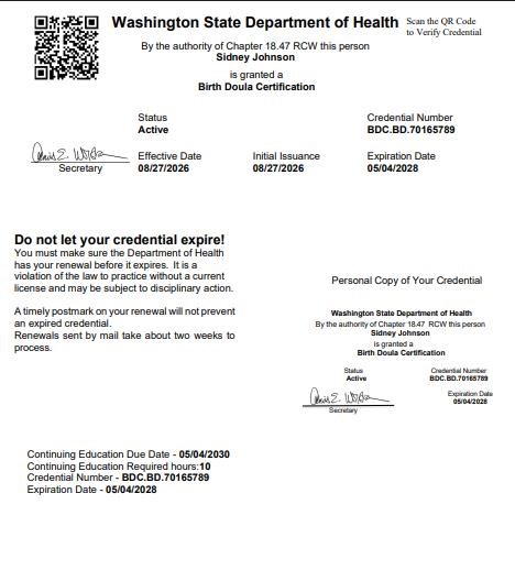 Certification