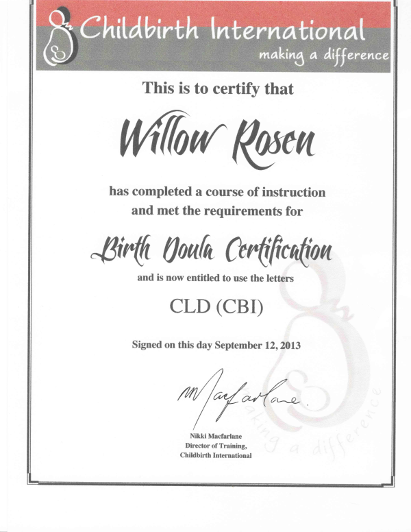 Certification